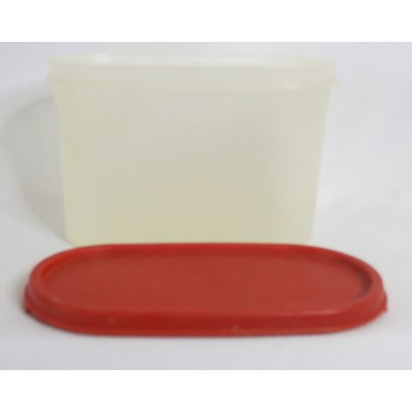 VINTAGE TUPPERWARE Modular Mate 4.75 Cup Container Red Lid 1612-23 Food Storage - Picture 5 of 7